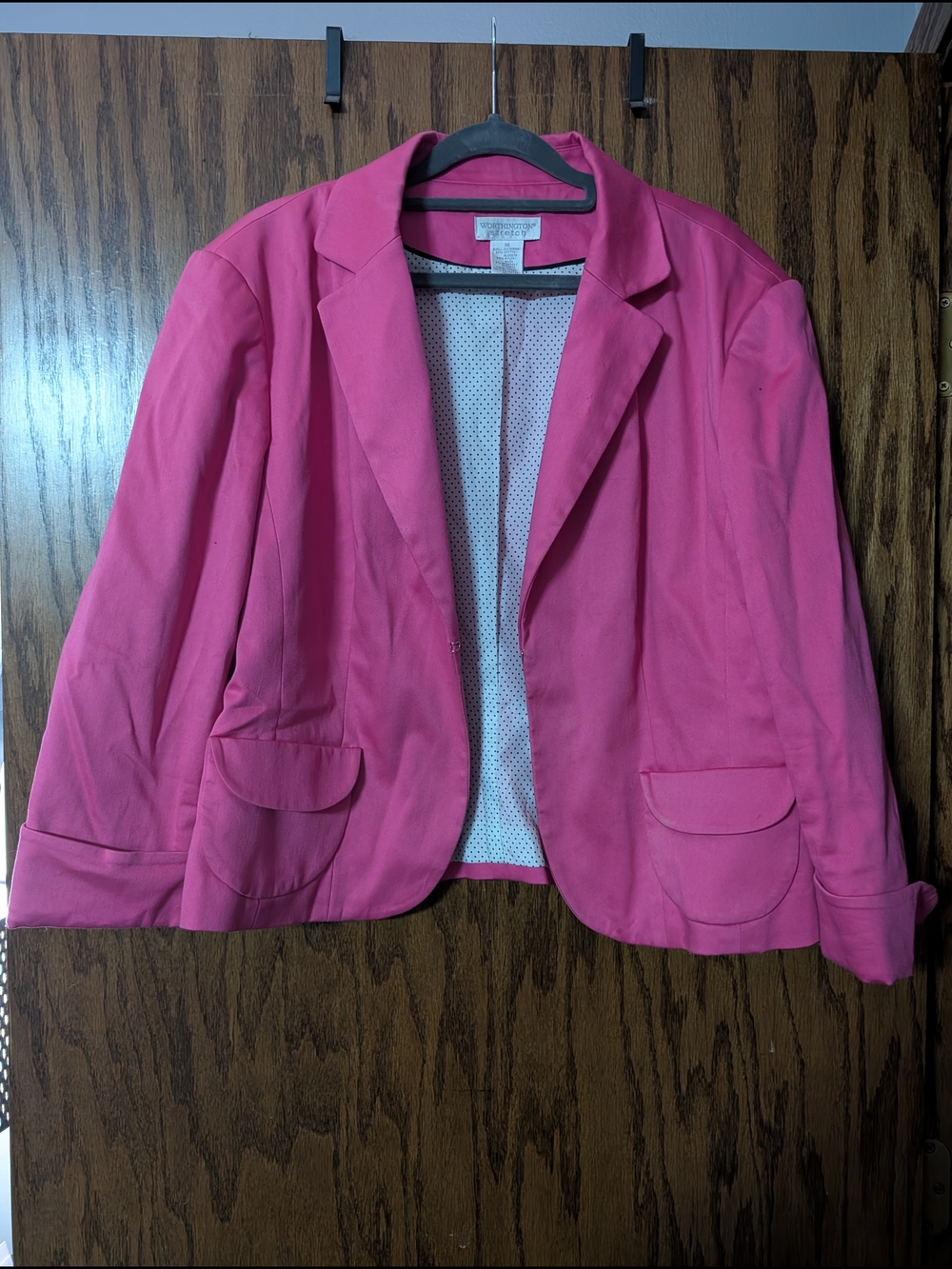 Worthington Pink Women's Notch Lapel Blazer